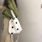 Dotted Canvas Crossbody Bag As Shown In Figure - One Size