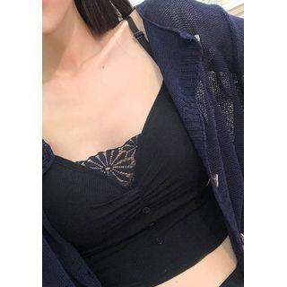 Buttoned Crop Camisole Top