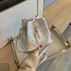 Tweed Sequined Bucket Bag