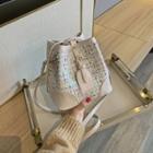 Tweed Sequined Bucket Bag