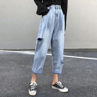 Wash Out Ripped Harem Jeans