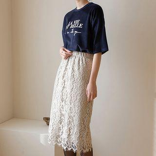 Long H-line Lace Skirt
