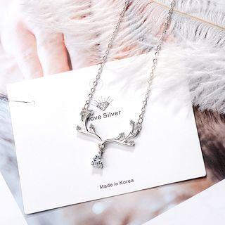 Rhinestone Deer Pendant Necklace As Shown In Figure - One Size