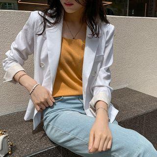 Double-breasted Slit-back Blazer