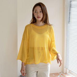 Oversized See-through Knit Top