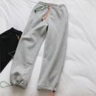 Fleece-lined Drawstring-cuff Sweatpants