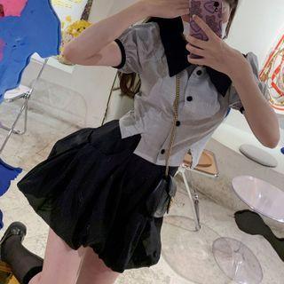 Short-sleeve Two Tone Shirt / Shorts