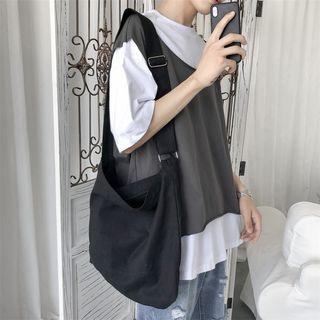 Distressed Mock Two-piece T-shirt