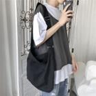 Distressed Mock Two-piece T-shirt