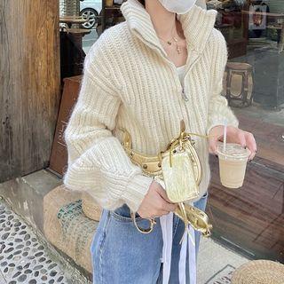 Turtleneck Plain Sweater Milky White - One Size