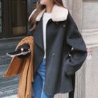Fleece Collar Belted Jacket