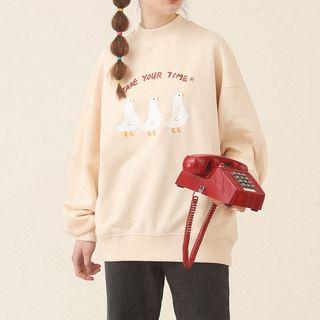 Ducks Printed Long-sleeve Sweatshirt