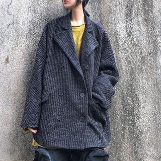 Ribbed Button Coat