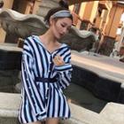 Long Sleeve Tie-waist Striped Shirt Dress