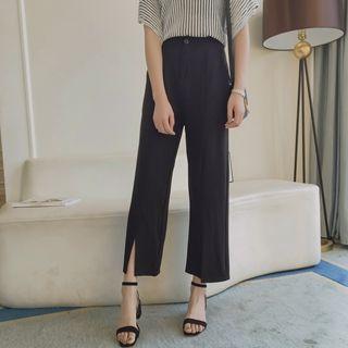 Slit Cropped Pants