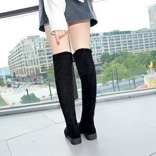 Plain Bow Over-the-knee Boots
