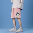 Mock Two-piece Print Shorts