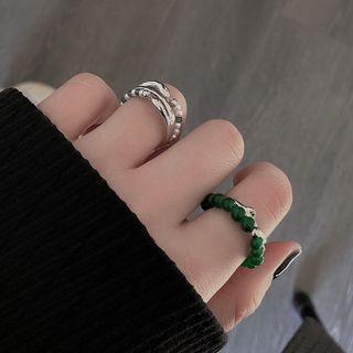 Beaded Layered Open Ring