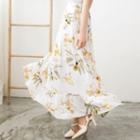 A-line Floral Maxi Skirt