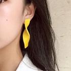 Twisted Acrylic Earring 1 Pair - Yellow - One Size