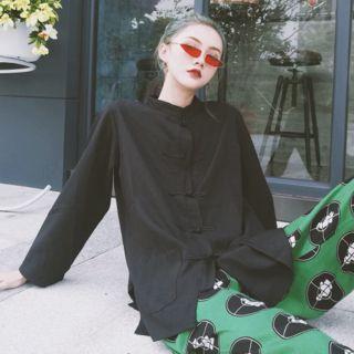 Long-sleeve Frog-button Shirt