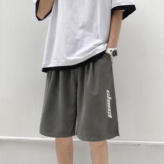 Lettering Straight Leg Sweatshorts