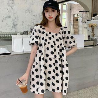 Dotted Midi A-line Skirt / Camisole / Mini Shift Dress