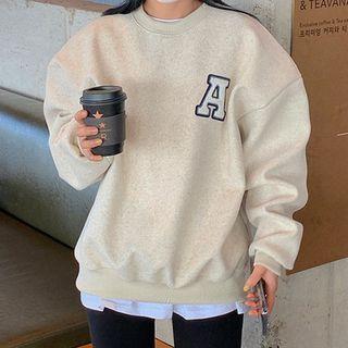 Oversize Round-collar Sweatshirt Jacket