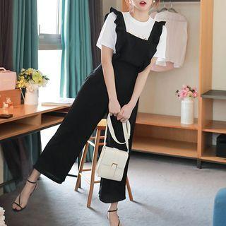 Frilled-strap Wide-leg Jumpsuit