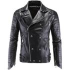 Skull Studded Faux Leather Jacket