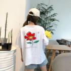 Flower Print Crewneck T-shirt