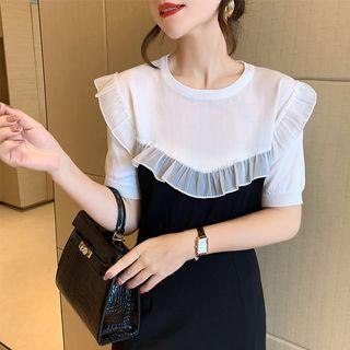 Crewneck Striped Oversize Blouse