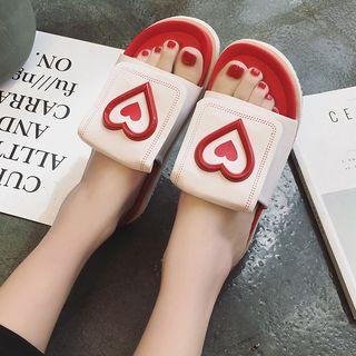 Paneled Peep-toe Platform Mule Sandals