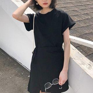 Short-sleeve Asymmetric T-shirt Dress
