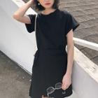 Short-sleeve Asymmetric T-shirt Dress