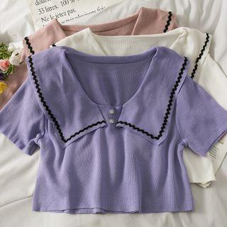 Slim-fit Crop Knit Top