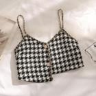 Houndstooth Cropped Camisole Top / Shirt / Set