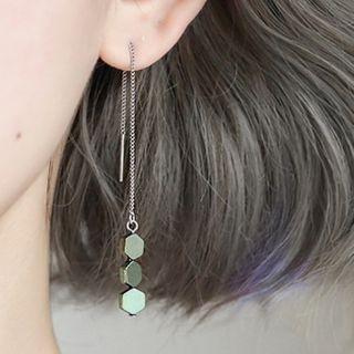 Geometric Sterling Silver Dangle Earring