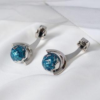Bead Cufflink Mz103 - Silver - One Size