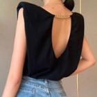 Open-back Chained Sleeveless Top