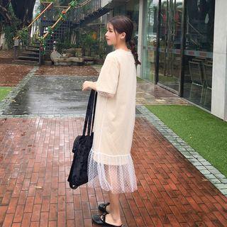 Set: T-shirt Dress + Mesh Dress