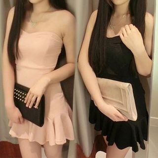 Ruffle Hem Mini Tube Dress