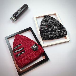 Applique Melange Knit Beanie