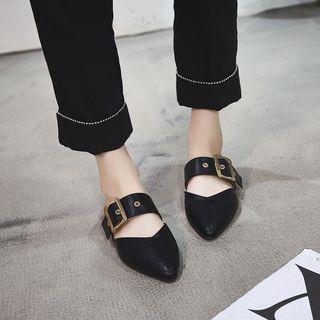 Strapped Pointy Mules