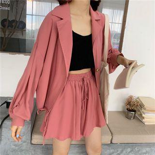 Plain Loose-fit Jacket / Shorts