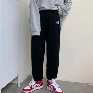 Applique Drawstring Jogger Sweatpants