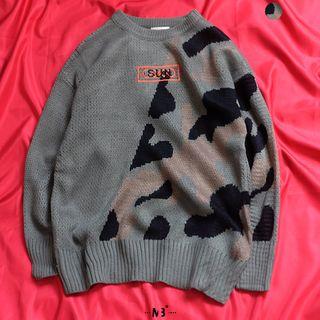 Camo Jacquard Sweater