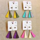 Wooden Triangle Hoop Earring