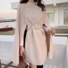 Cape Sleeve Buttoned Coat