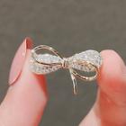 Bow Rhinestone Alloy Brooch Ly906 - Gold - One Size